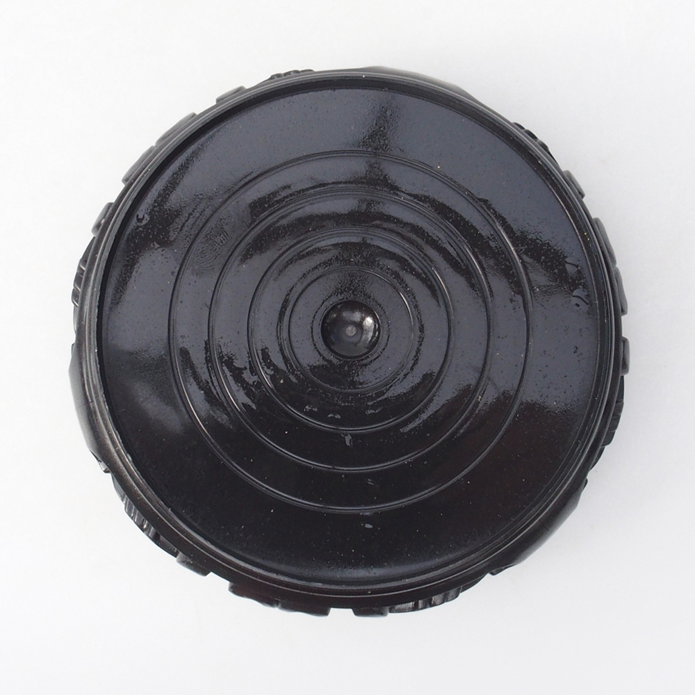 Műanyag bonsai asztal kerek 11 x 11 x 3,5 cm, fekete színű, műanyag bonsai asztal.