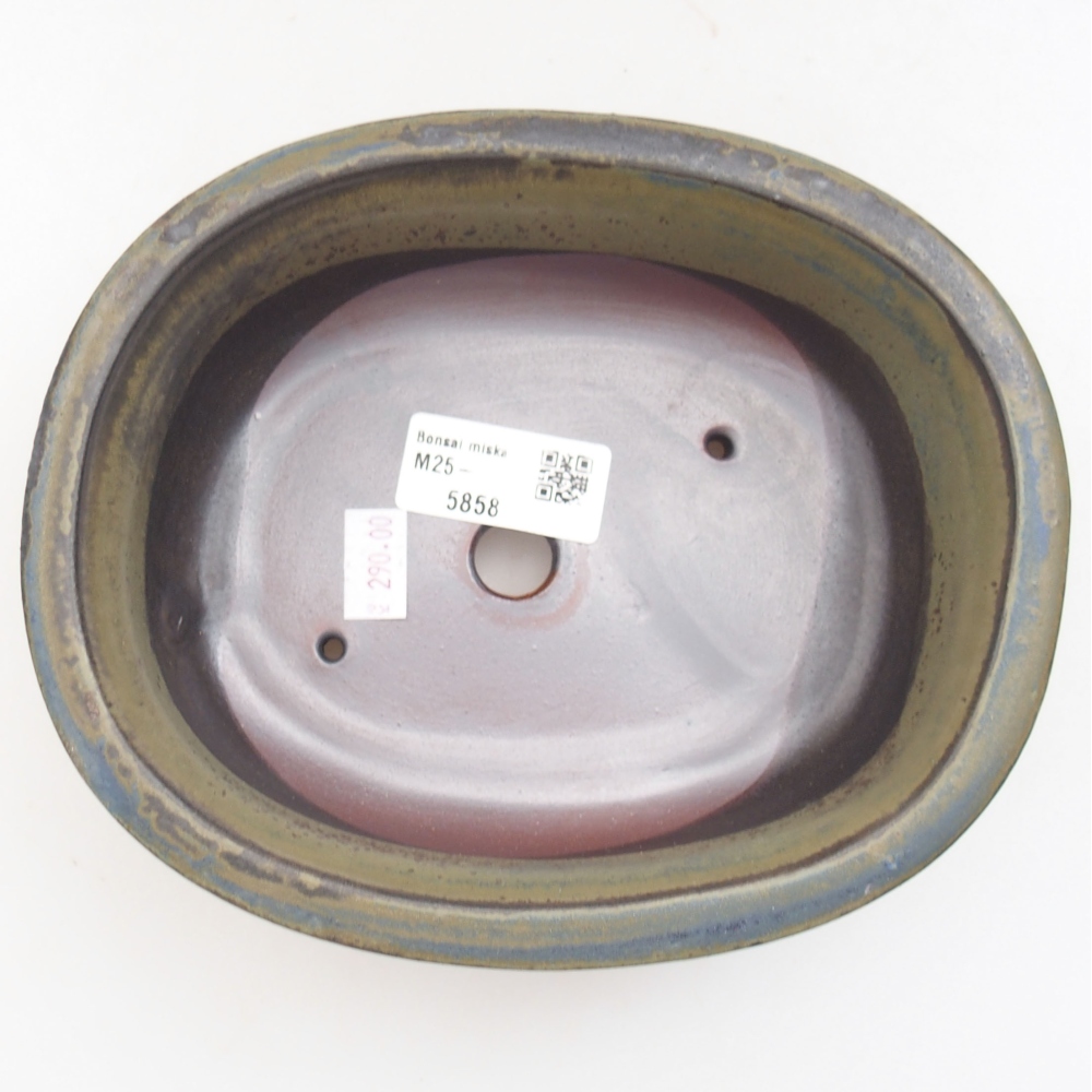 kerámia bonsai tál 22 x 17 x 5 cm, zöld