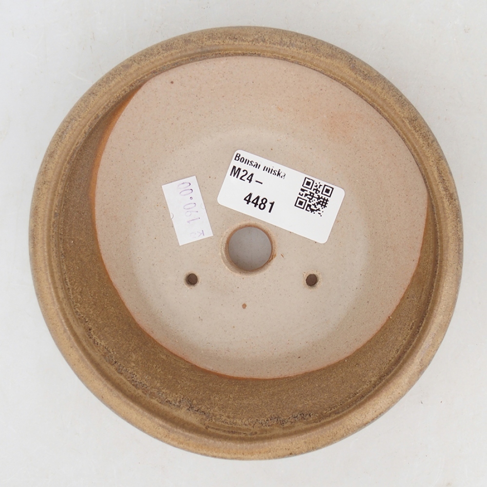 kerámia bonsai tál 13,5 x 13,5 x 4,5 cm, bézs színű