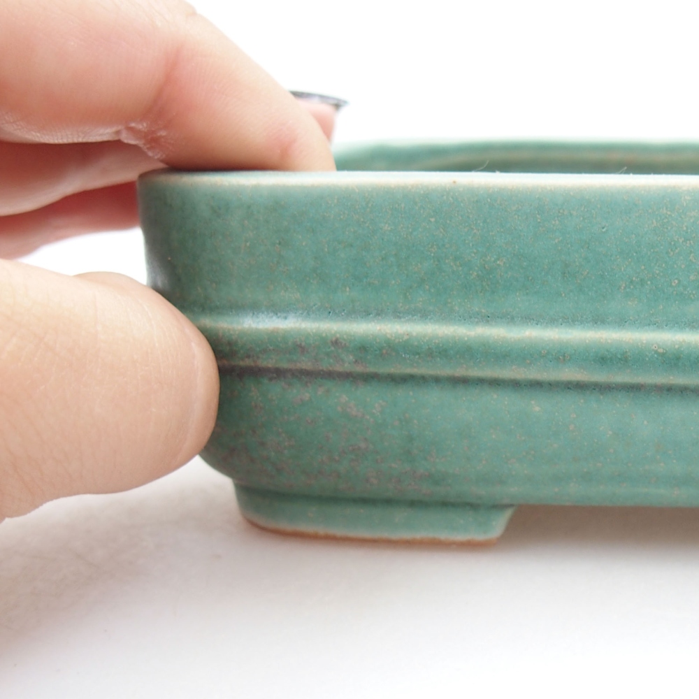 kerámia bonsai tál 22 x 17 x 5 cm, zöld