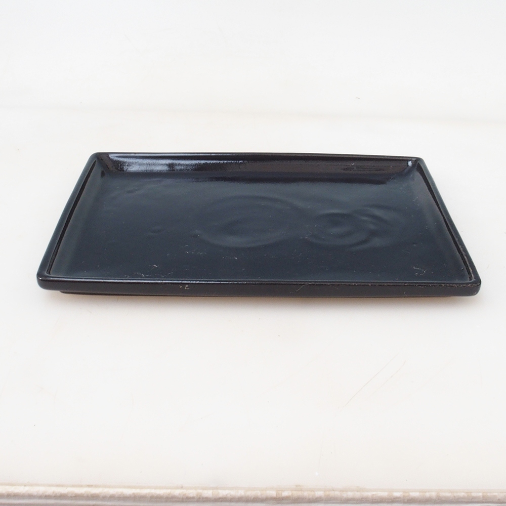 Bonsai csészealj téglalap 22,5 x 17 x 1,5 cm - fekete