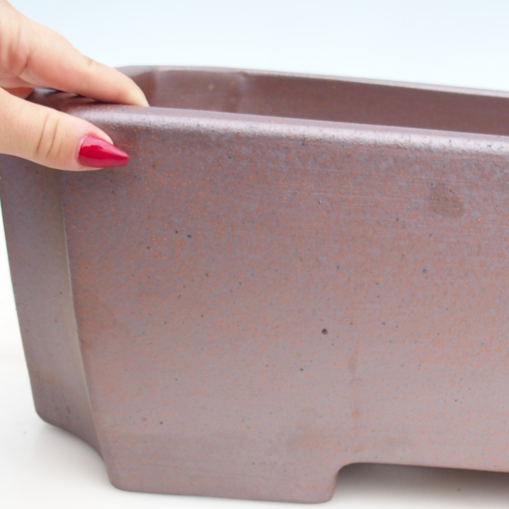 kerámia bonsai tál 52,5 x 35,5 x 18 cm , fém színű - CSAK SZEMÉLYES ELSZÁLLÍTÁS vagy raklapos szállítás