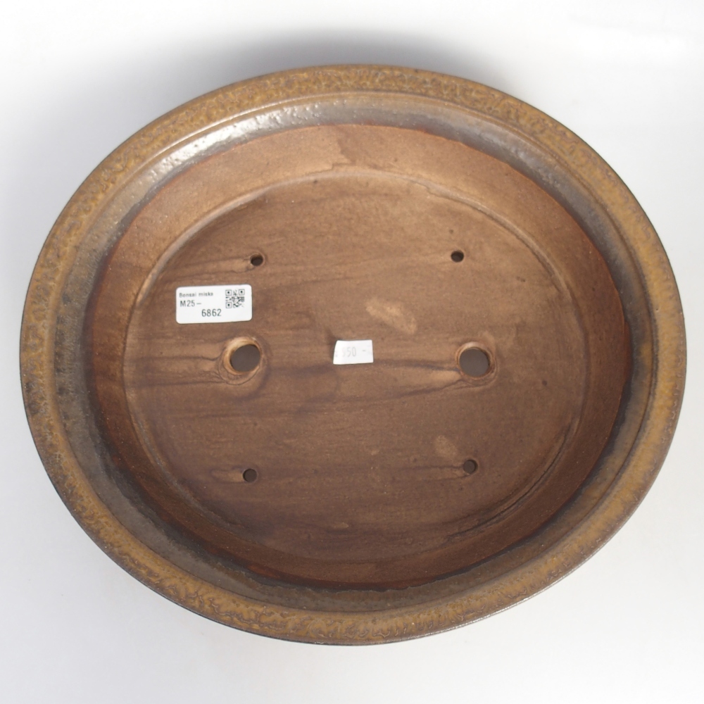 kerámia bonsai tál 32 x 29 x 7 cm, barna