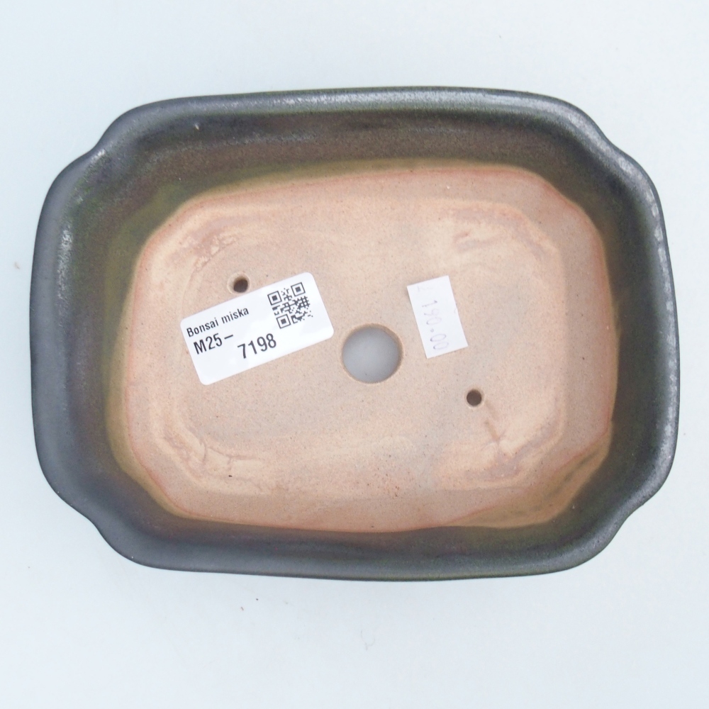 kerámia bonsai tál 16 x 12 x 5 cm, zöld