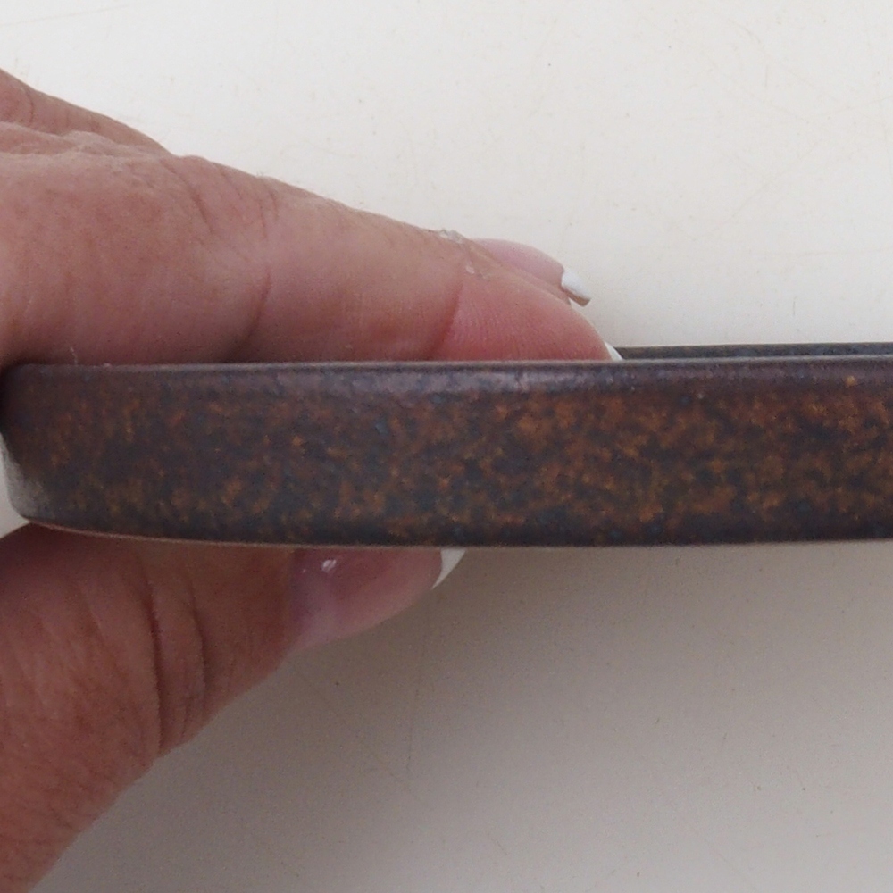 Kerek bonsai konzol D6-S - 10 x 10 x 1 cm - barna