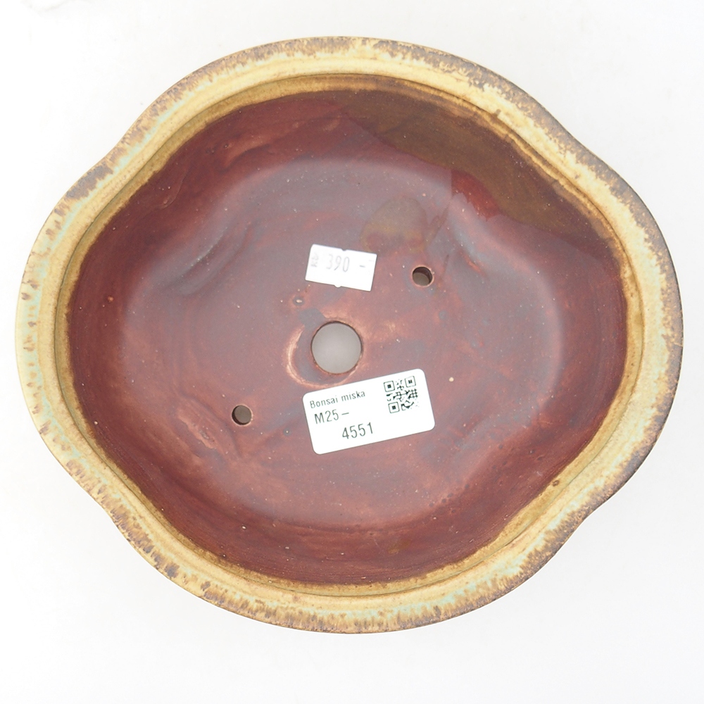 kerámia bonsai tál 19 x 17 x 6 cm, zöld