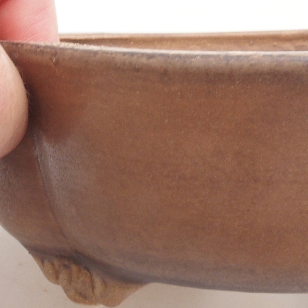 kerámia bonsai tál 10 x 8,5 x 4 cm, barna