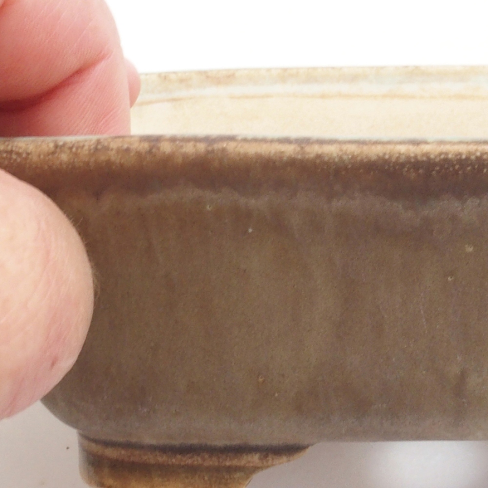 kerámia bonsai tál 10 x 8,5 x 4 cm, barna