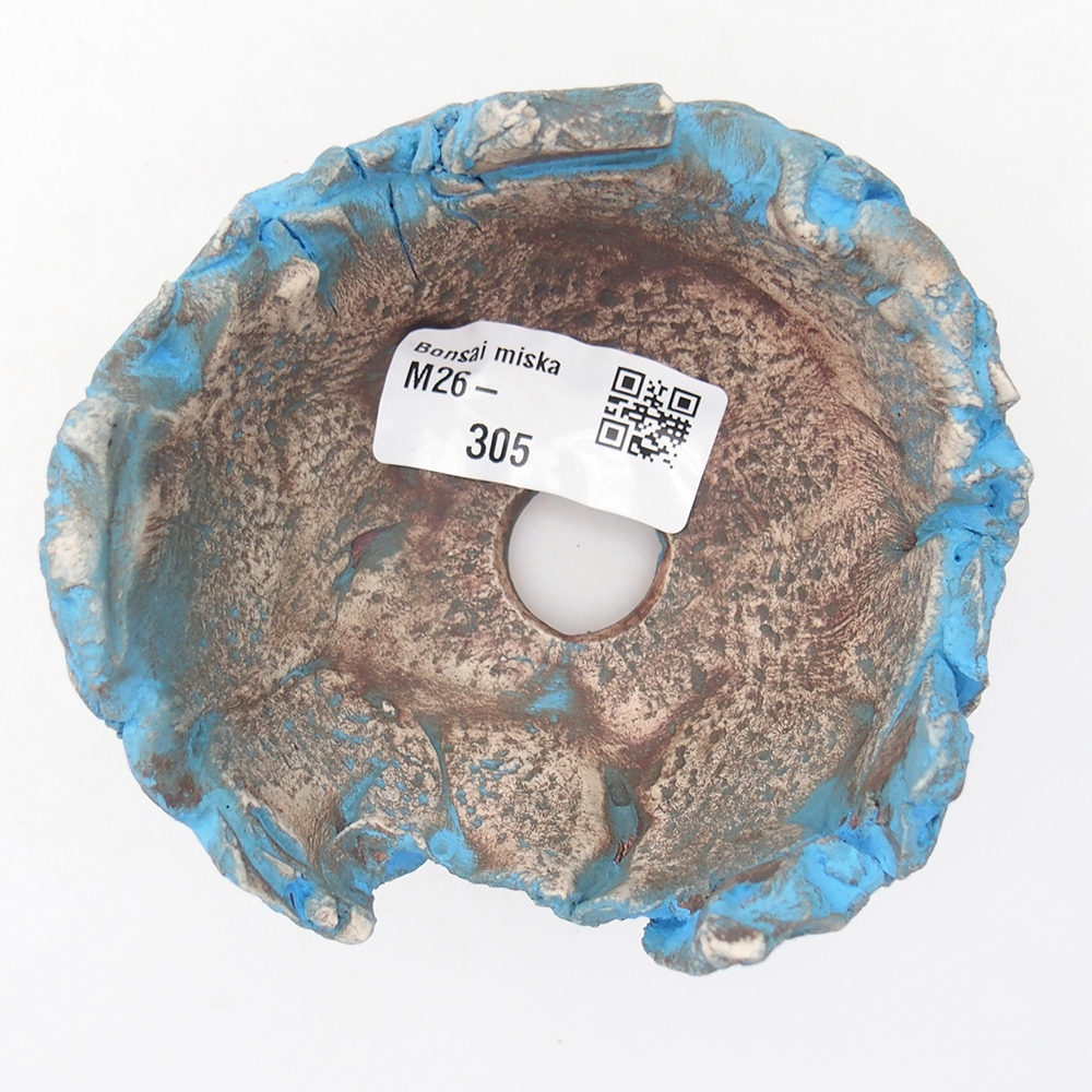 Kerámia kagyló 9 x 9 x 6 cm , kék színű