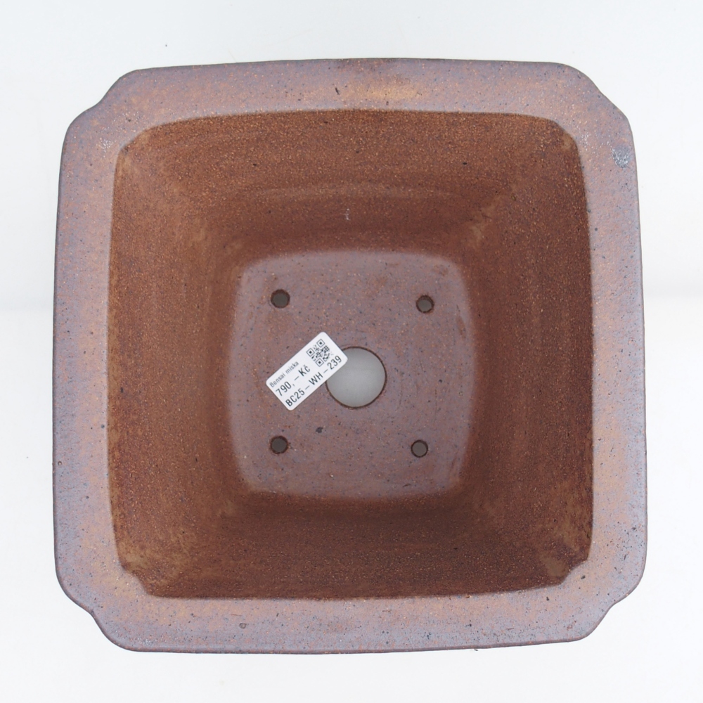 Kerámia bonsai tál 23,5 x 23,5 x 17 cm, fém színben