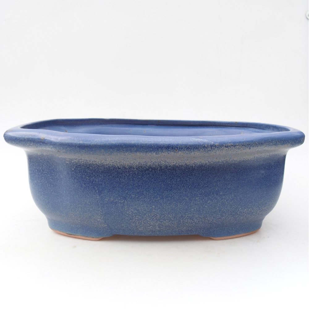 kerámia bonsai tál 30 x 25 x 10 cm, kék színben