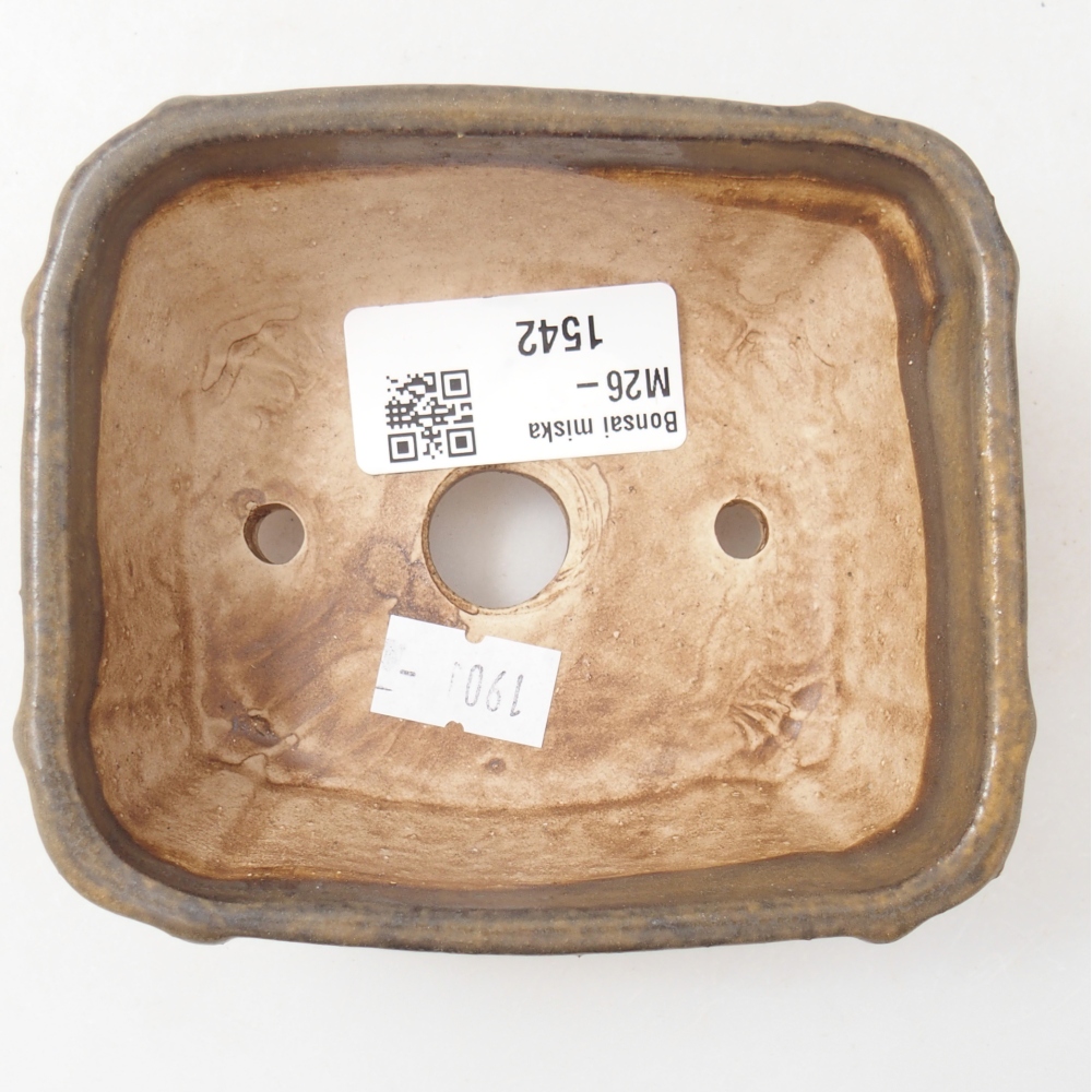 kerámia bonsai tál 10 x 9 x 5 cm, barna
