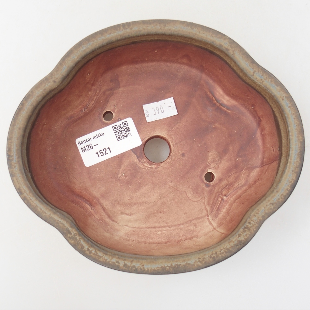 kerámia bonsai tál 17 x 15 x 5,5 cm, barna