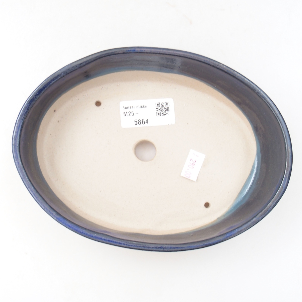 kerámia bonsai tál 22 x 17 x 5 cm, zöld