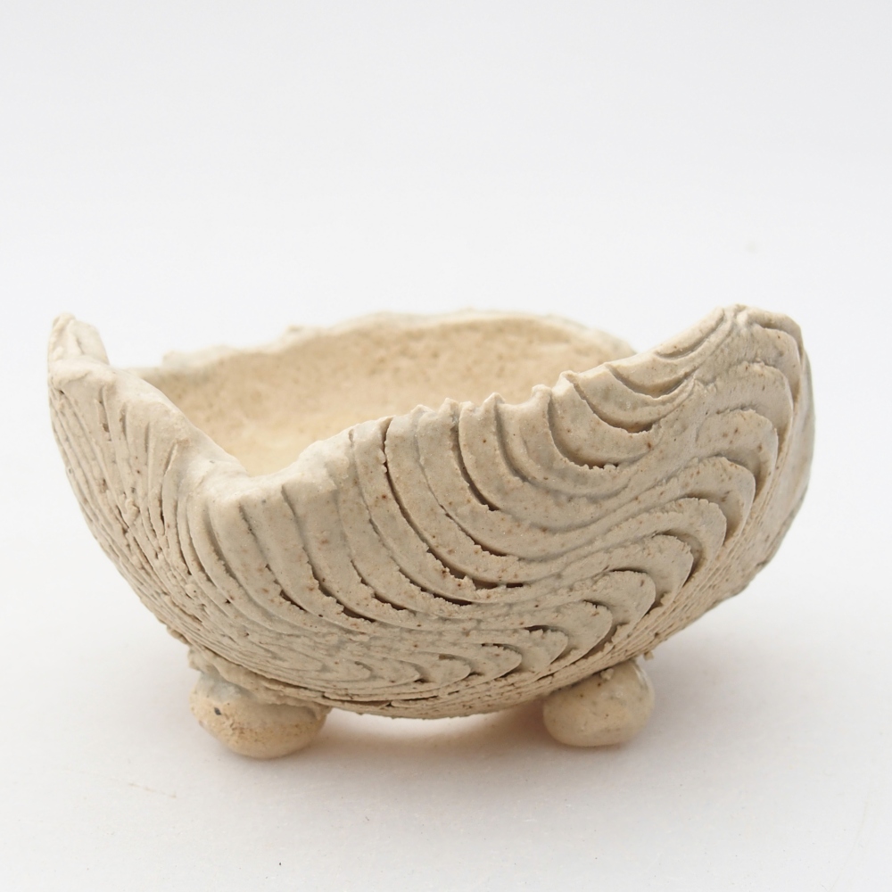 Kerámia kagyló 9 x 8,5 x 5 cm , bézs színű