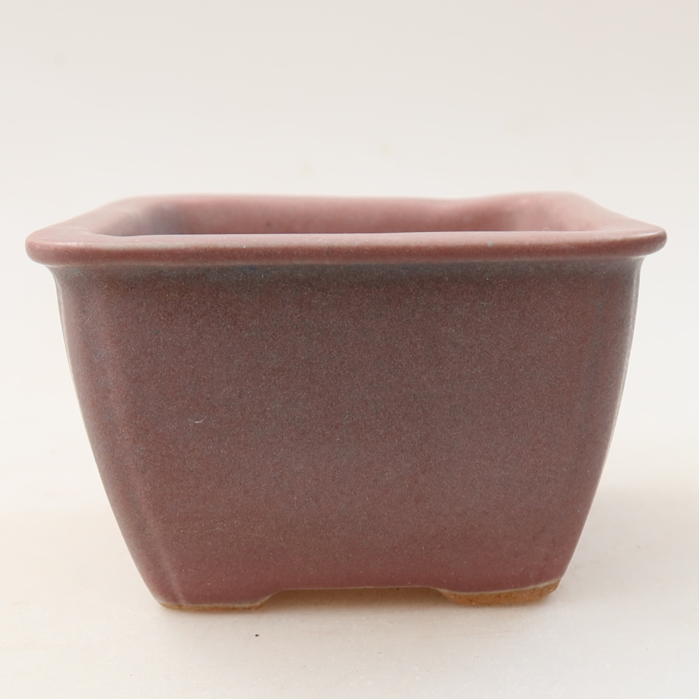 Kerámia bonsai-tál 8,5 x 8,5 x 5,5 cm, lila színű