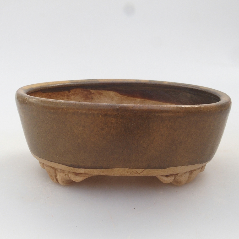 kerámia bonsai tál 10 x 8,5 x 4 cm, barna