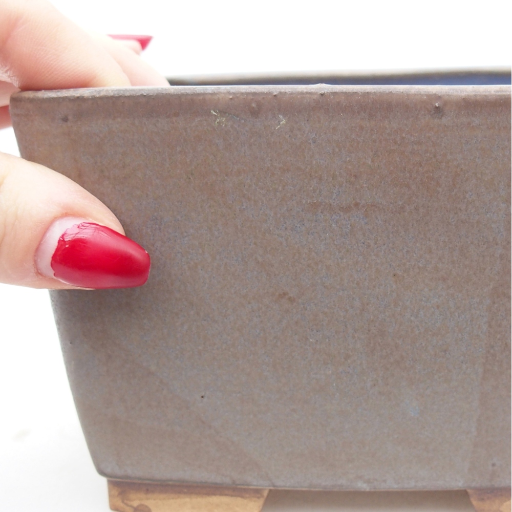 kerámia bonsai tál 12,5 x 12,5 x 8 cm, kék színben