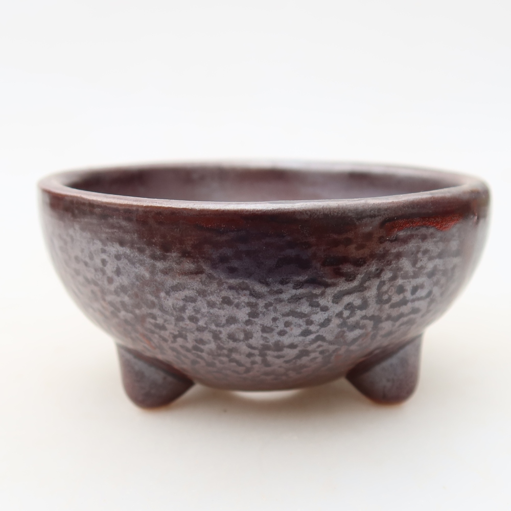 kerámia bonsai tál 10 x 10 x 5 cm, barna