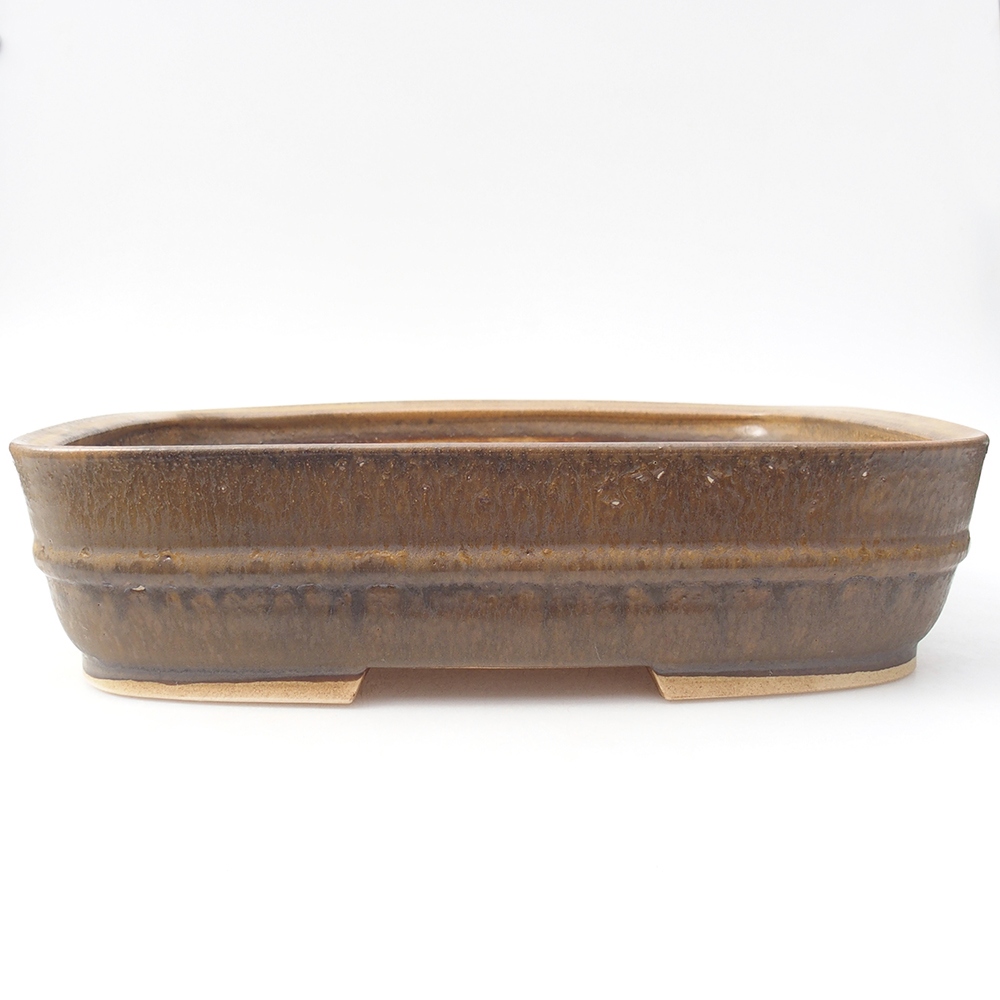 kerámia bonsai tál 29 x 24 x 7 cm, barna