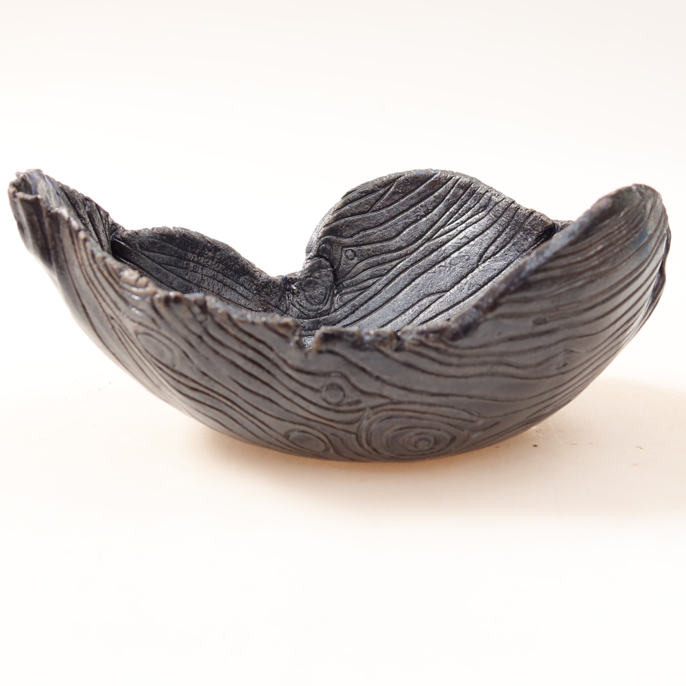 Kerámia héj  15,5 x 12 x 6,5 cm, zöld színű