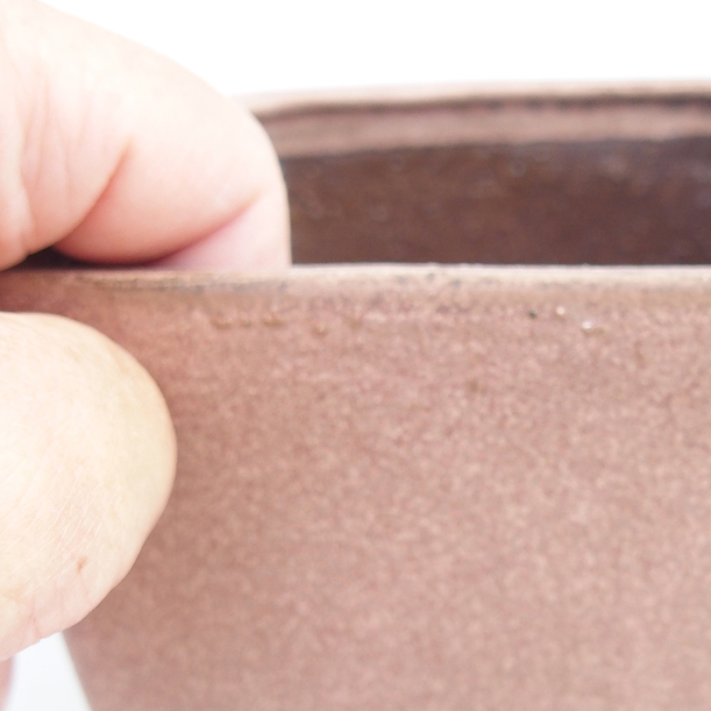 kerámia bonsai tál 10,5 x 10,5 x 7 cm, rózsaszínű