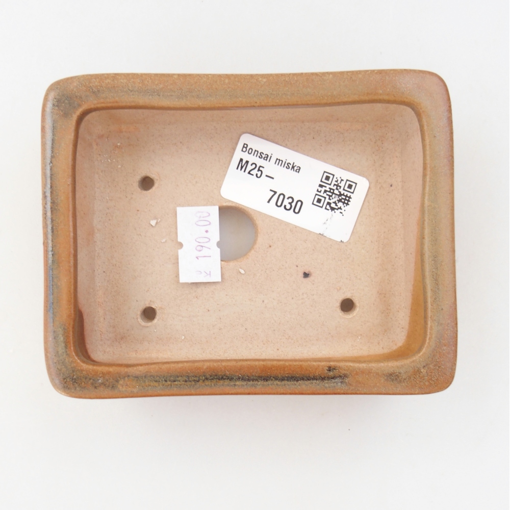 kerámia bonsai tál 11 x 8,5 x 3,5 cm, barna