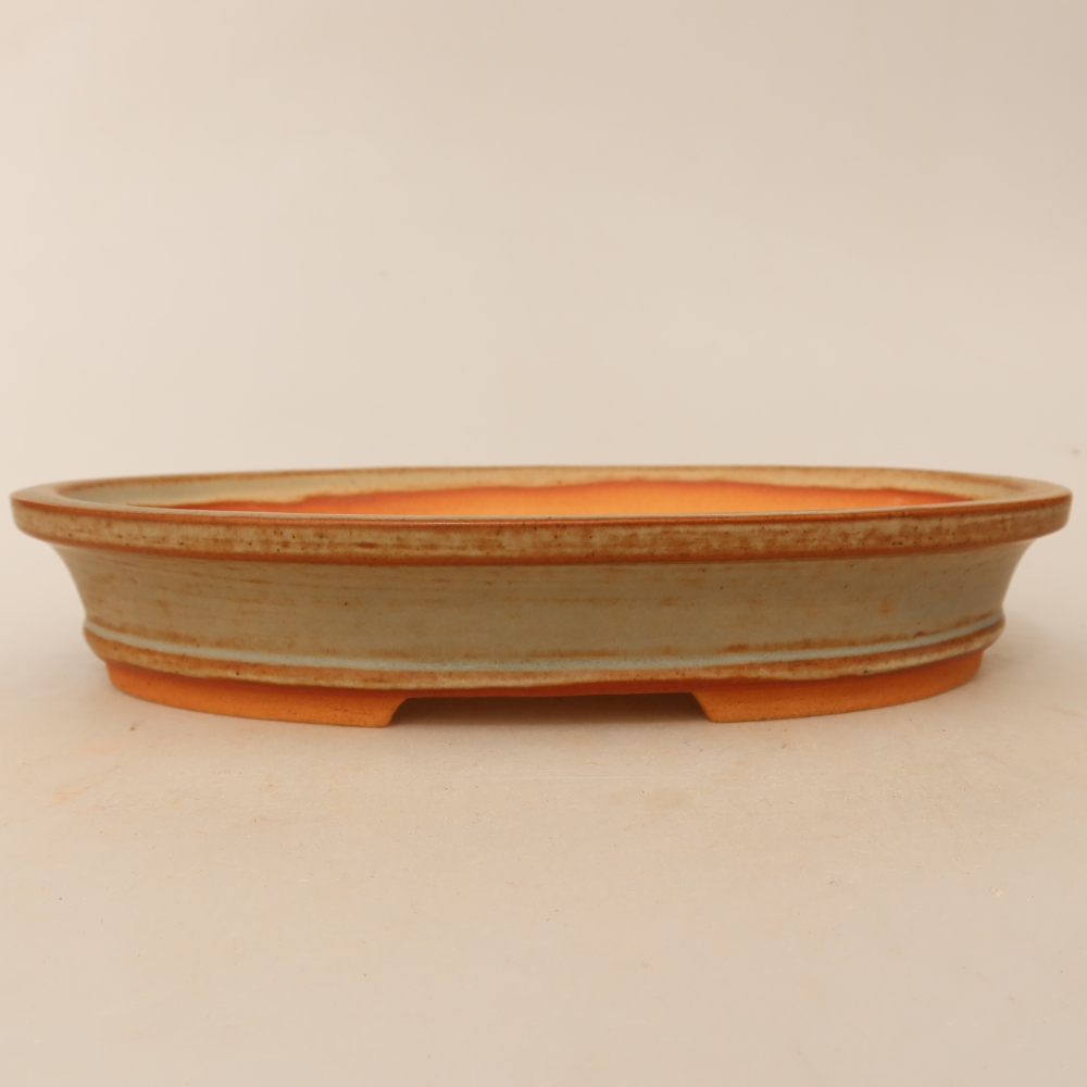 Kerámia tál  21 x 14,5 x 3,5 cm, bézs színű