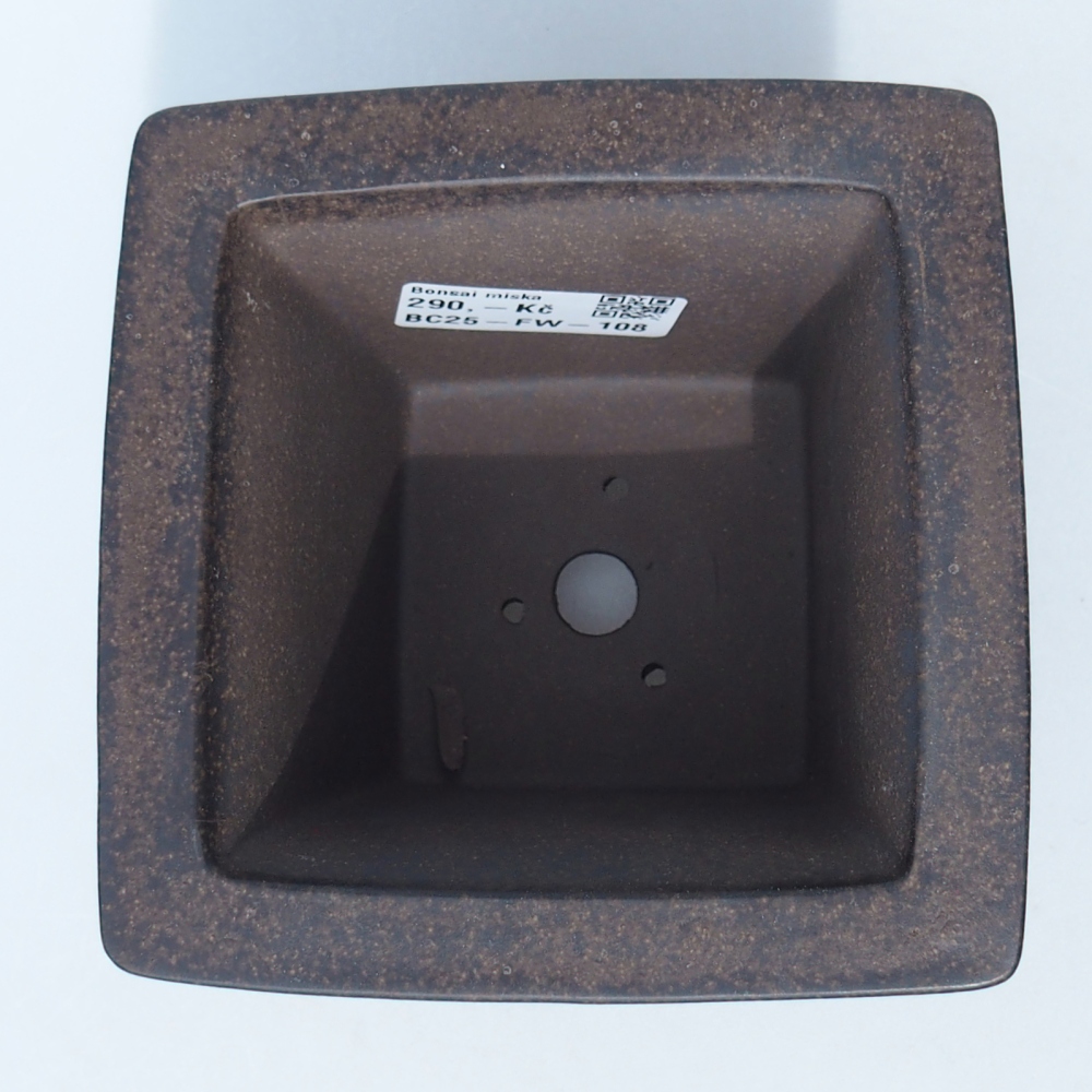 Tál 11,5 x 11,5 x 9 cm barna okkersárga