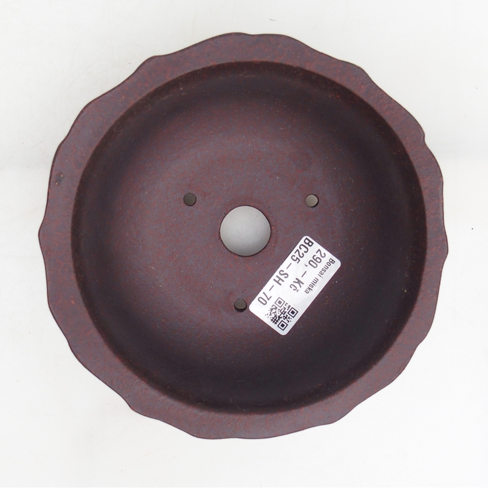 kerámia bonsai tál 15 x 15 x 6,5 cm, barna