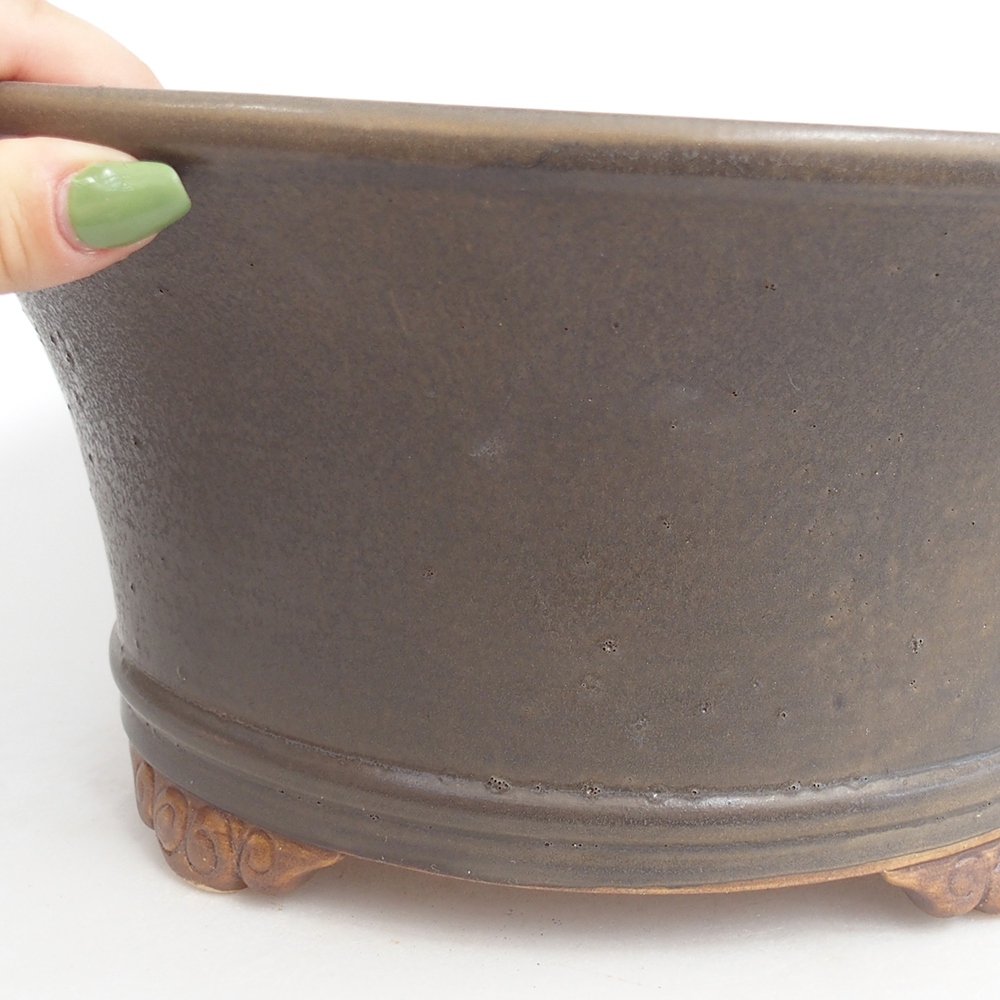 kerámia bonsai tál 32 x 32 x 14 cm, barna