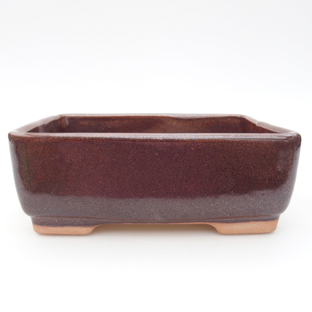kerámia bonsai tál 15 x 11 x 5,5 cm, barna