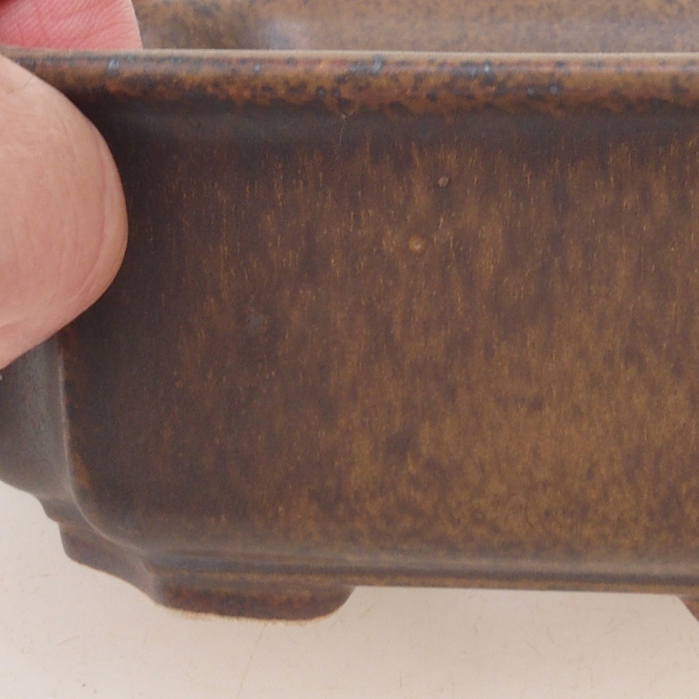 Bonsai tál H01 - 12 x 9 x 5 cm - barna