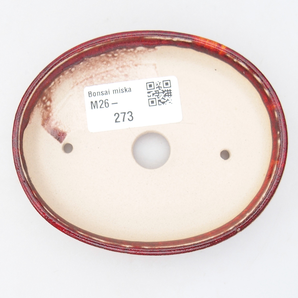 Mini bonsai tál 11 x 9 x 2 cm, narancssárga