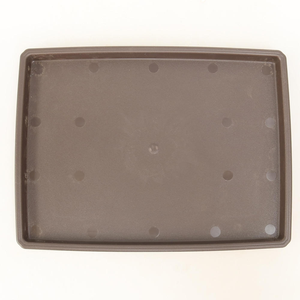 PP-2 műanyag bonsai alátét – 20 x 15 x 1,2 cm, szín: barna