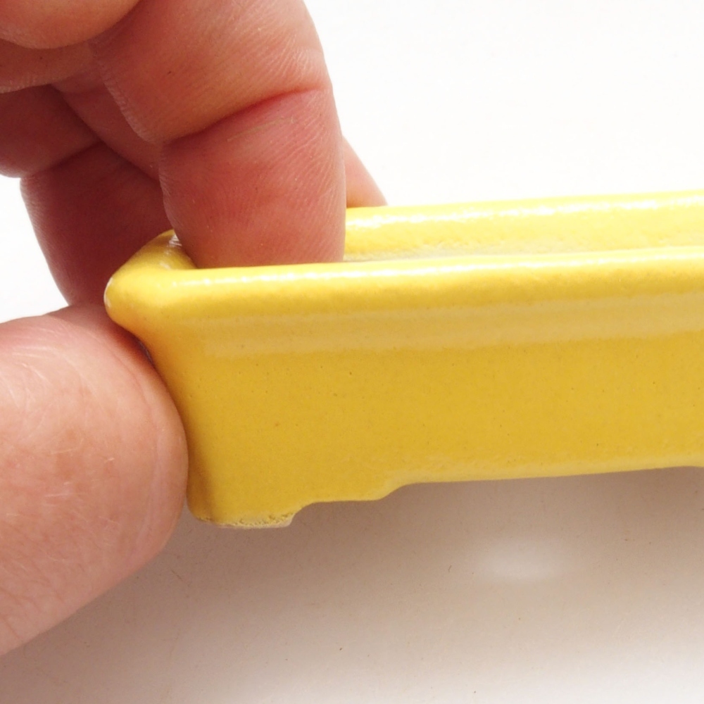 kerámia bonsai tál 7 x 4,5 x 2 cm, sárga