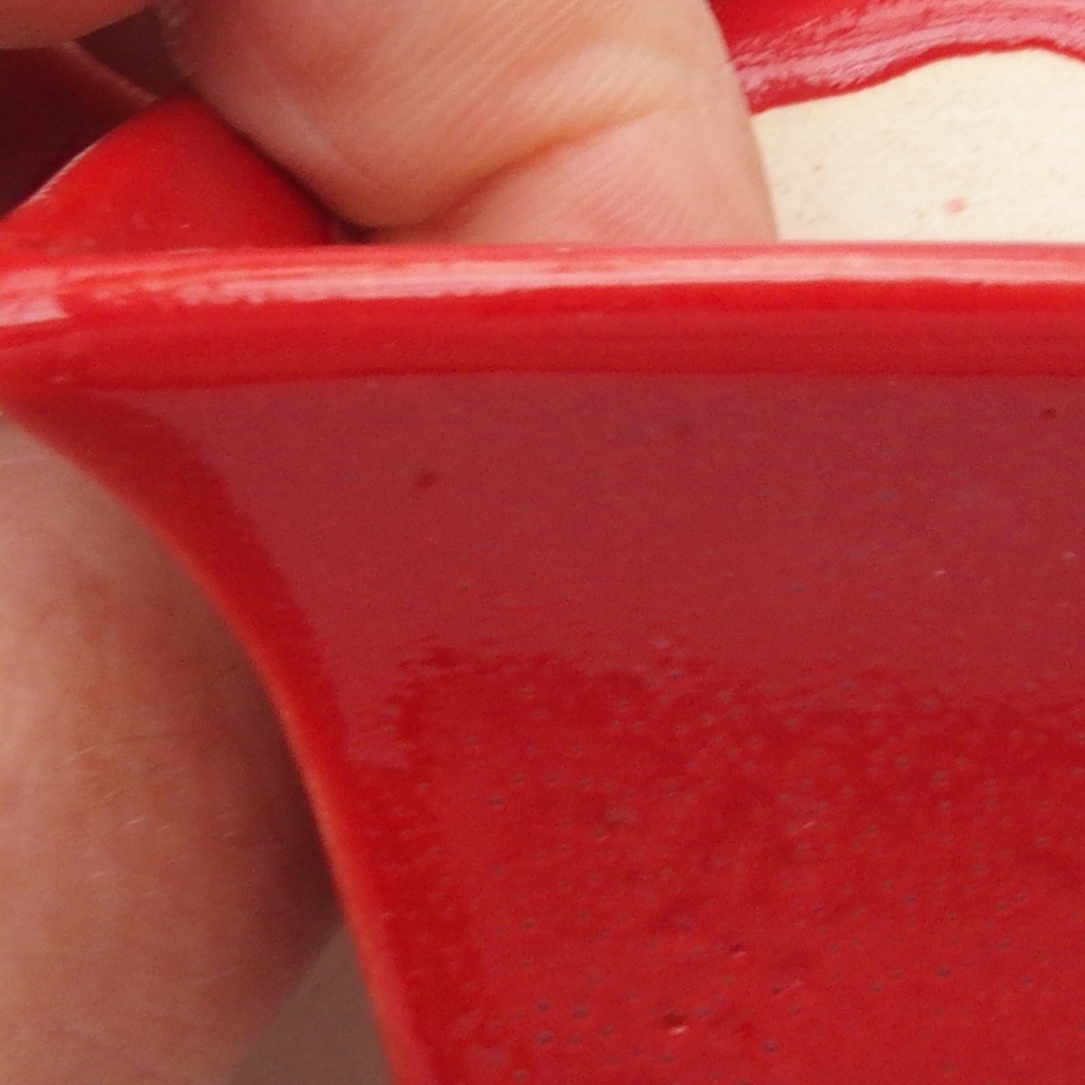 Mini bonsai tál 5,5 x 5,5 x 3,5 cm, piros színben