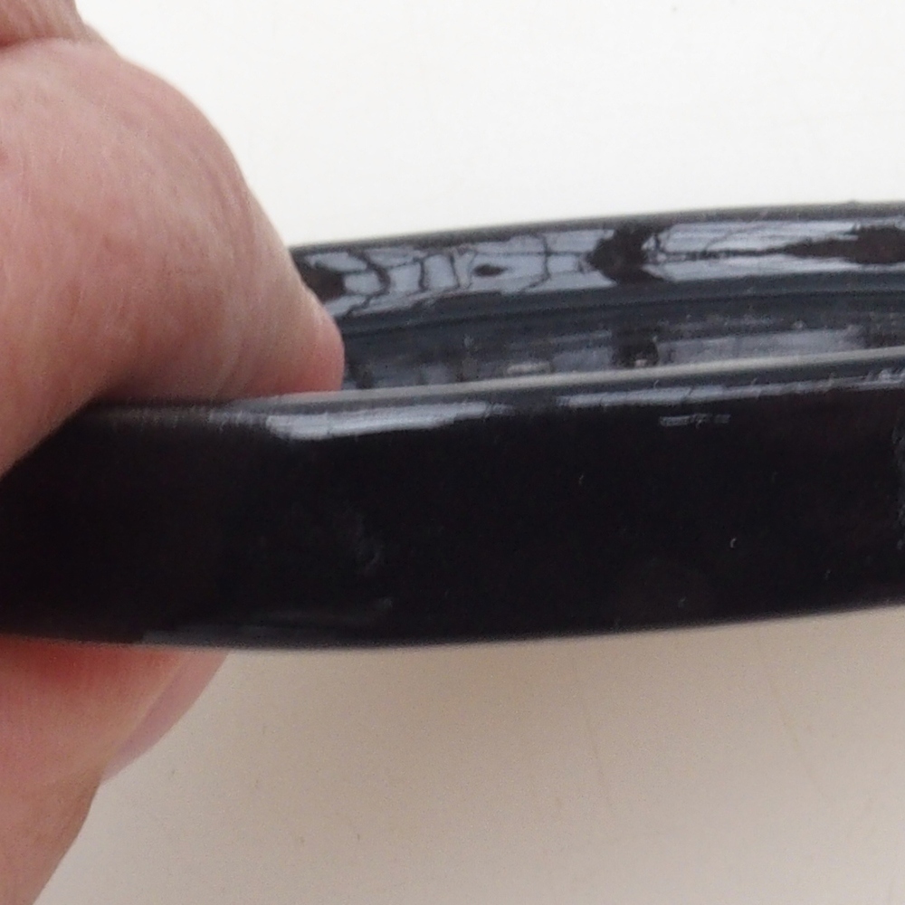 Kerek bonsai konzol D6-S - 10 x 10 x 1 cm - fekete