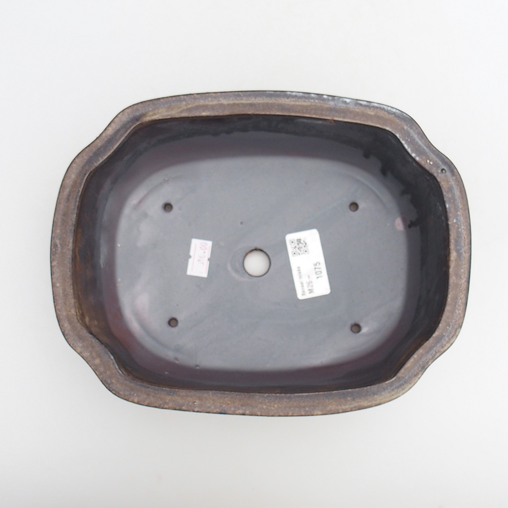 Kerámia bonsai tál 22 x 16,5 x 7 cm, fém színben