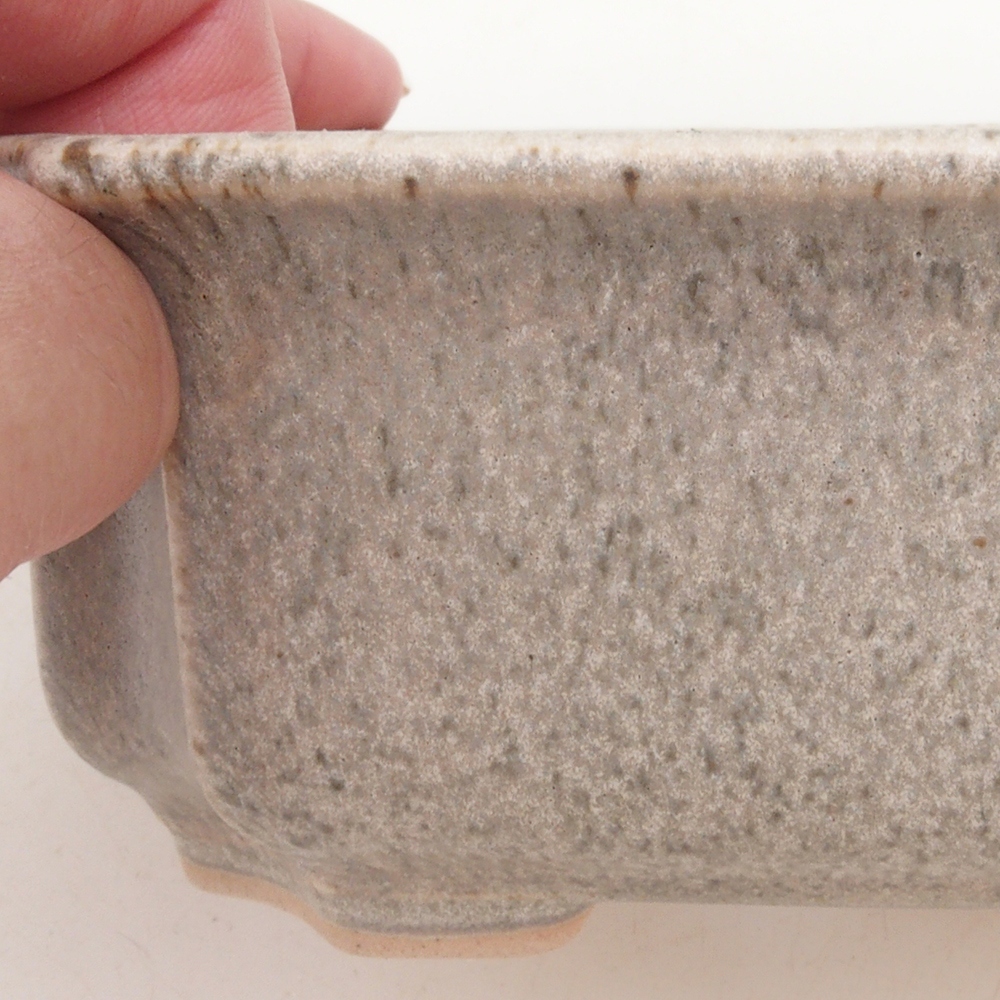 Bonsai tál H01 - 12 x 9 x 5 cm - bézs színű