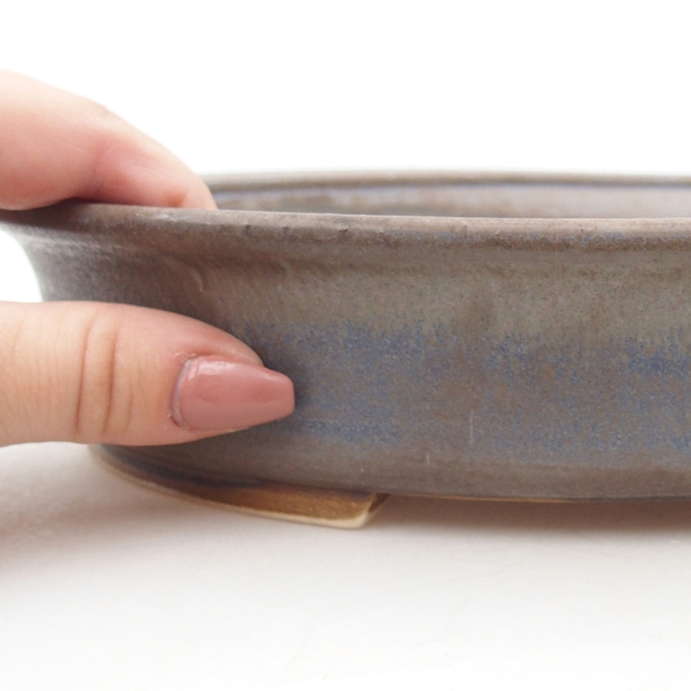 kerámia bonsai tál 24 x 21 x 5 cm, kék színben