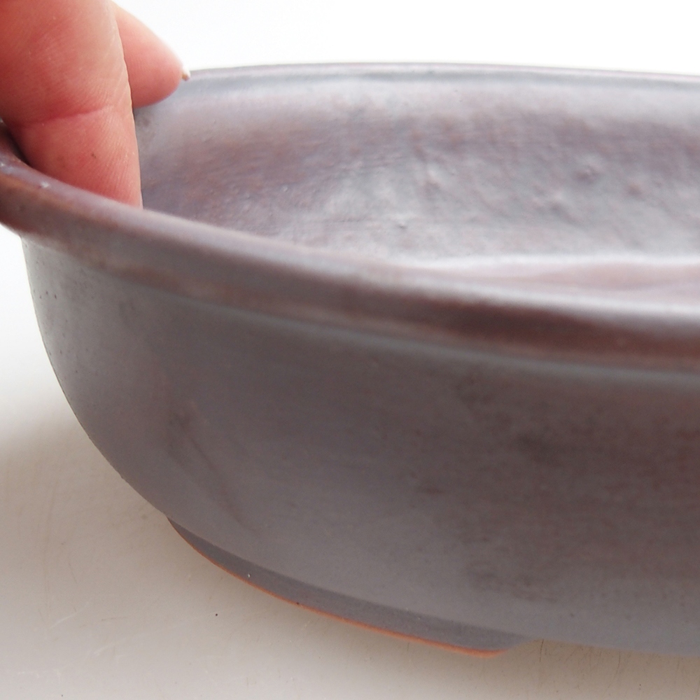 Kerámia bonsai tál 21,5 x 17 x 5 cm, fém színben