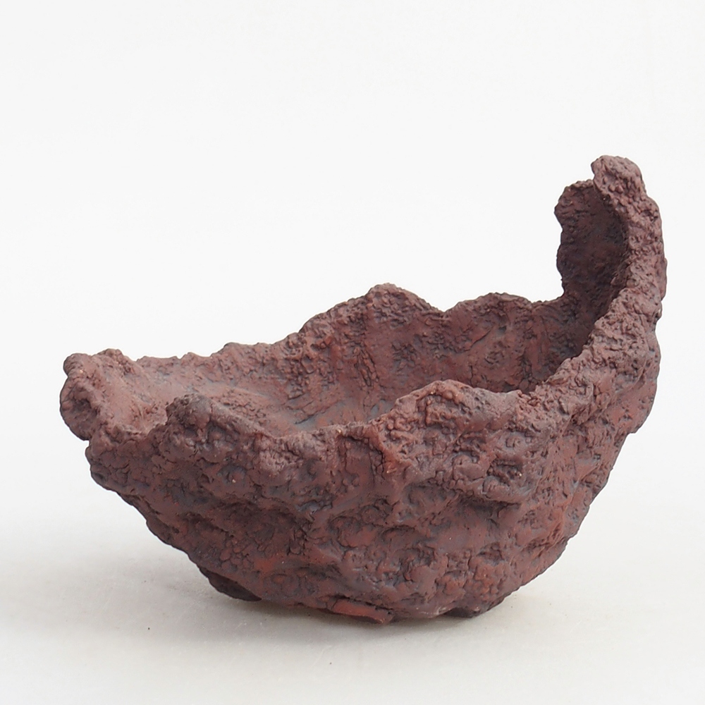 Kerámia kagyló 13 x 11 x 12 cm , színe barna