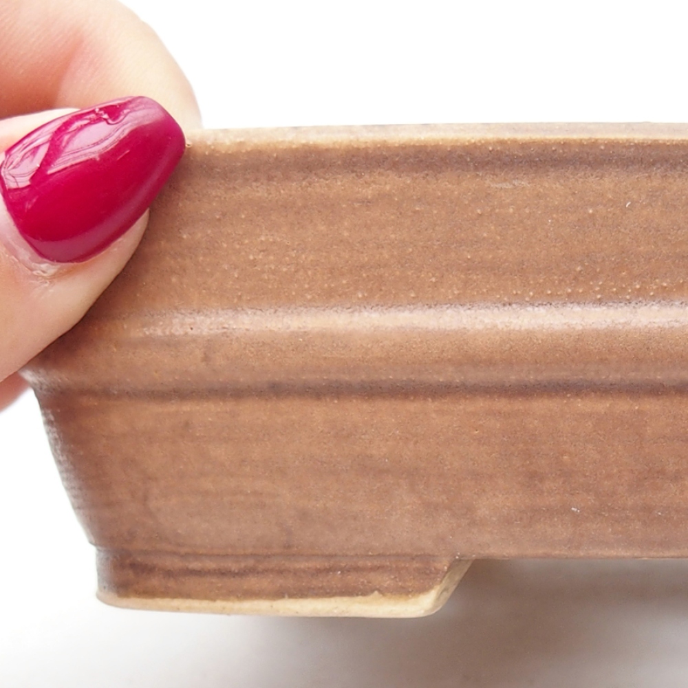 kerámia bonsai tál 14,5 x 11,5 x 4 cm, barna