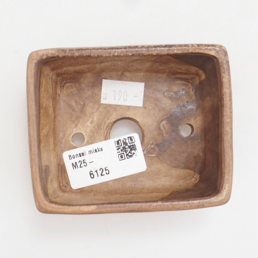 kerámia bonsai tál 10 x 8,5 x 4 cm, barna