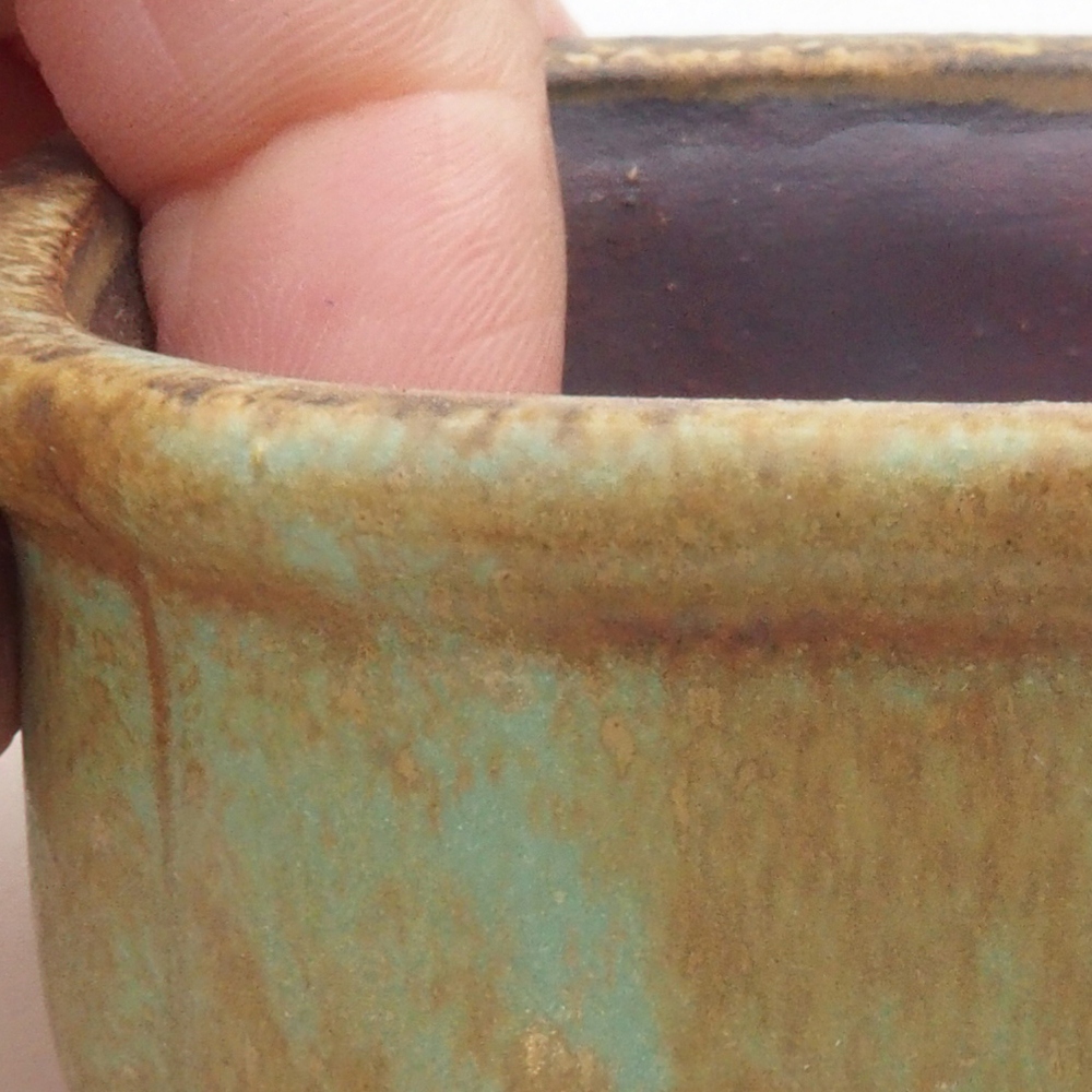 kerámia bonsai tál 10 x 8,5 x 4 cm, barna