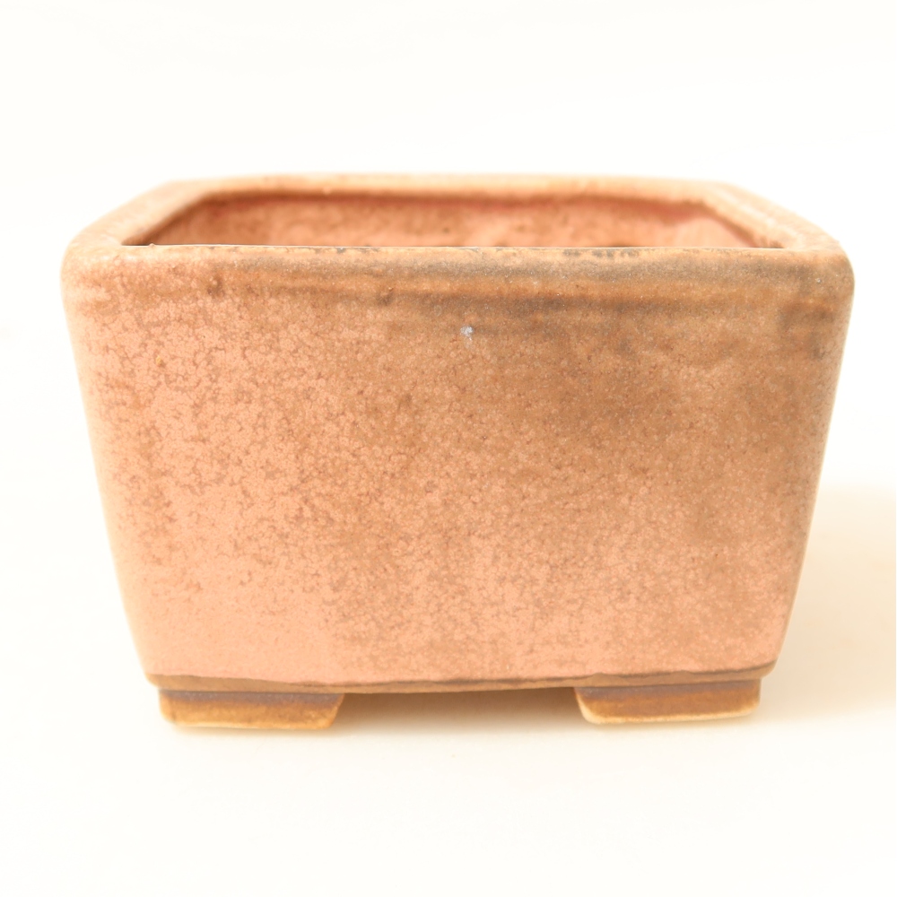 Kerámia bonsai tál 8,5 x 8,5 x 5,5 cm, rózsaszínű