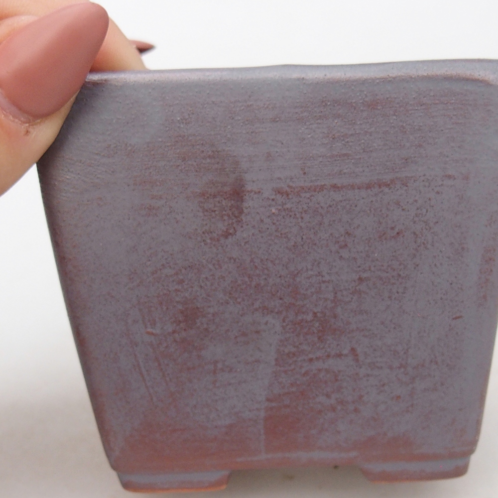 Kerámia bonsai tál 7,5 x 7,5 x 7 cm, fém színben