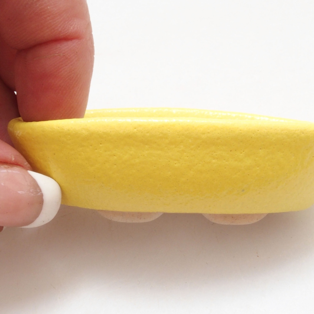 kerámia bonsai tál 6,5 x 3,5 x 2 cm, sárga