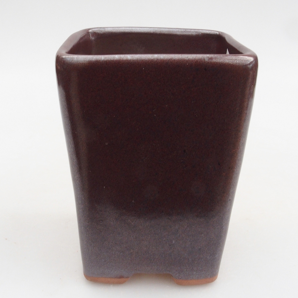 kerámia bonsai tál 8 x 8 x 10 cm, barna